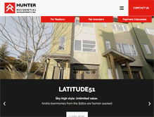 Tablet Screenshot of hunterdevelopments.ca